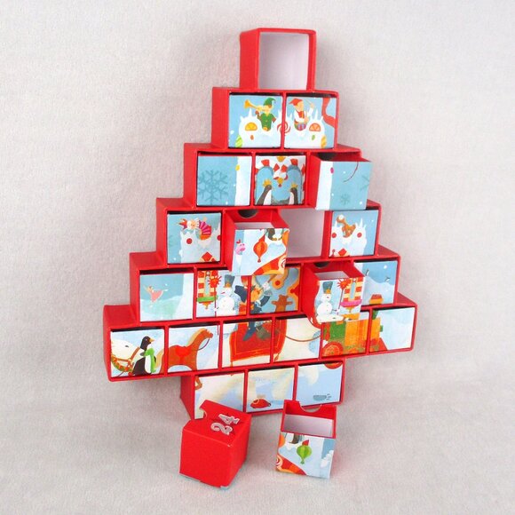 Starbucks Advent Calendar Christmas Tree with Drawers Vintage 2007 Countdown - Picture 6 of 6